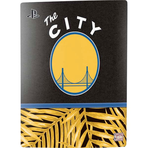 NBA Golden State Warriors Retro Palms PS5 Digital Edition Console Skin
