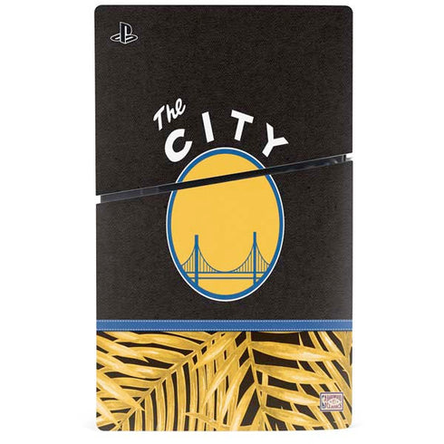 NBA Golden State Warriors Retro Palms PS5 Slim Disk Console Skin