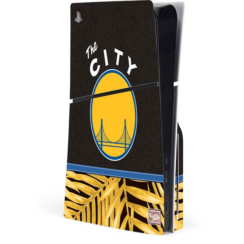 NBA Golden State Warriors Retro Palms PS5 Slim Disk Console Skin