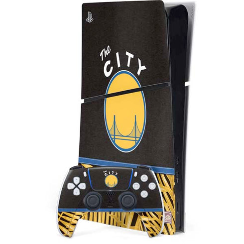 NBA Golden State Warriors Retro Palms PS5 Slim Digital Edition Bundle Skin