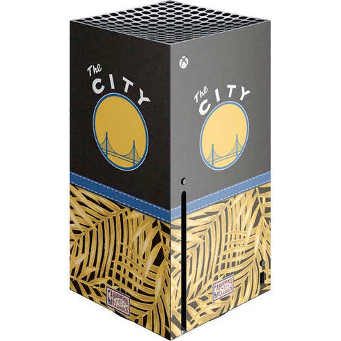 NBA Golden State Warriors Retro Palms Xbox Series X Console Skin