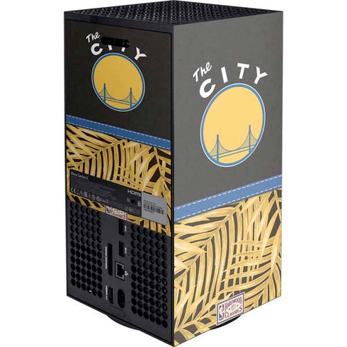 NBA Golden State Warriors Retro Palms Xbox Series X Console Skin