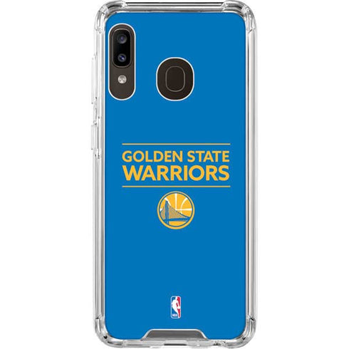 NBA Golden State Warriors Standard - Blue Galaxy A30 Clear Case