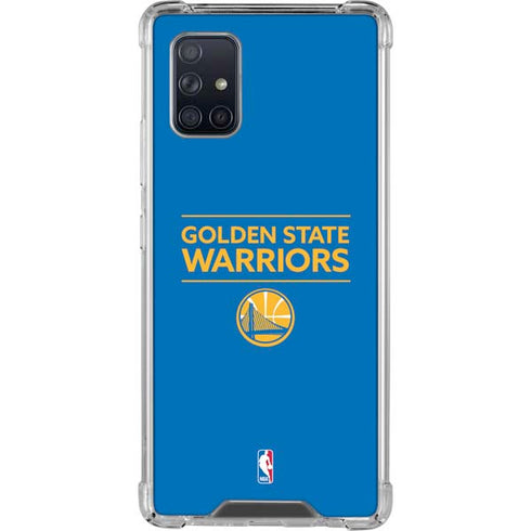 NBA Golden State Warriors Standard - Blue Galaxy A71 5G Clear Case