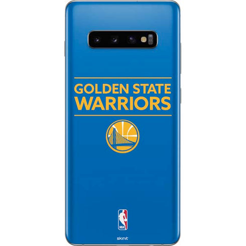 NBA Golden State Warriors Standard - Blue Galaxy S10 Plus Skin