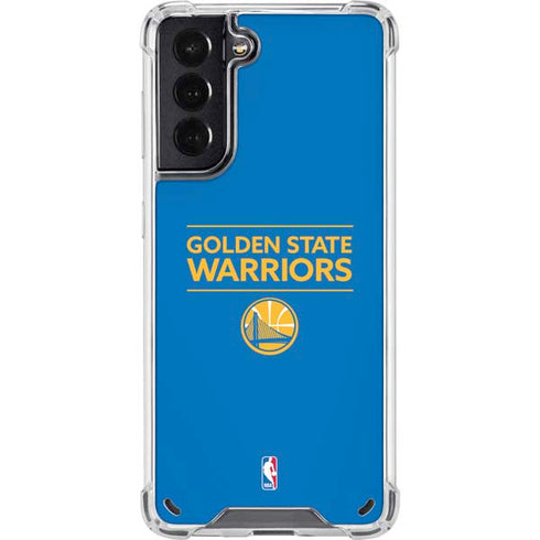 NBA Golden State Warriors Standard - Blue Galaxy S21 5G Clear Case