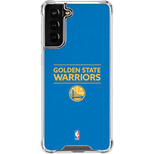 NBA Golden State Warriors Standard - Blue Galaxy S21 FE Clear Case