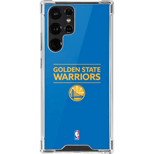 NBA Golden State Warriors Standard - Blue Galaxy S22 Ultra Clear Case