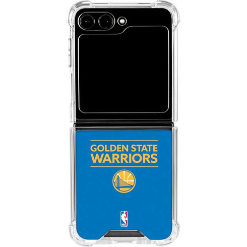 NBA Golden State Warriors Standard - Blue Galaxy Z Flip5 5G Clear Case
