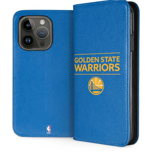 NBA Golden State Warriors Standard - Blue iPhone 14 Pro Folio Case