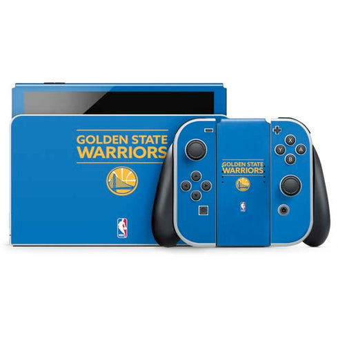 NBA Golden State Warriors Standard - Blue Nintendo Switch OLED (2021) Skin
