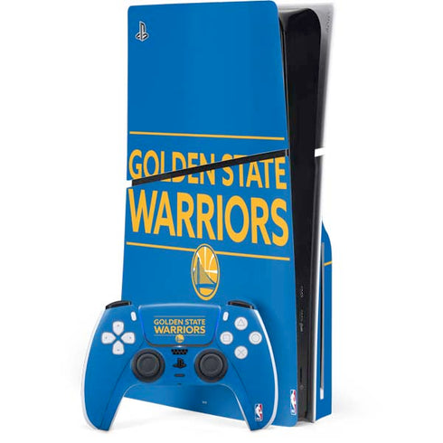 NBA Golden State Warriors Standard - Blue PS5 Slim Disk Bundle Skin