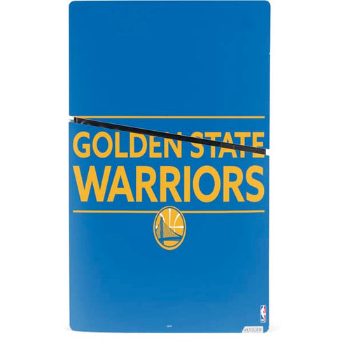 NBA Golden State Warriors Standard - Blue PS5 Slim Digital Edition Console Skin