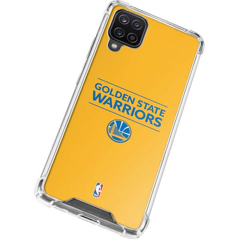 NBA Golden State Warriors Standard - Yellow Galaxy A12 Clear Case