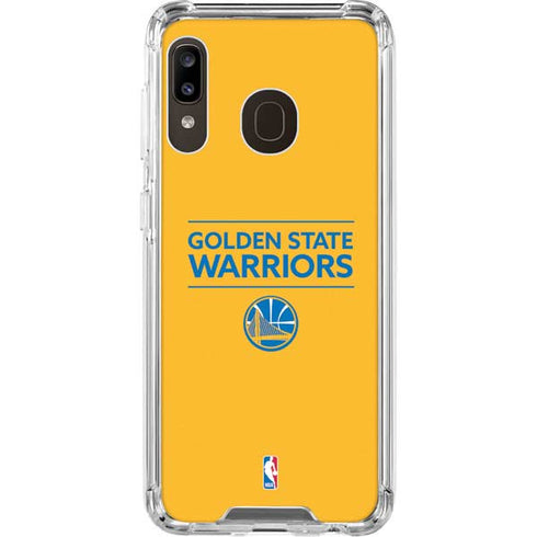 NBA Golden State Warriors Standard - Yellow Galaxy A30 Clear Case