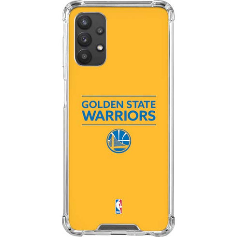 NBA Golden State Warriors Standard - Yellow Galaxy A32 5G Clear Case