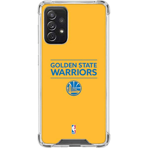 NBA Golden State Warriors Standard - Yellow Galaxy A72 5G Clear Case