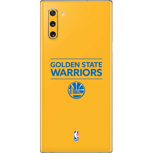 NBA Golden State Warriors Standard - Yellow Galaxy Note 10 Skin