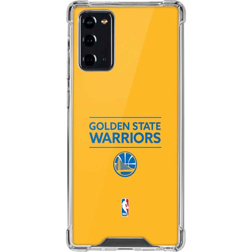 NBA Golden State Warriors Standard - Yellow Galaxy Note20 5G Clear Case