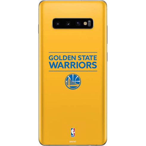 NBA Golden State Warriors Standard - Yellow Galaxy S10 Plus Skin