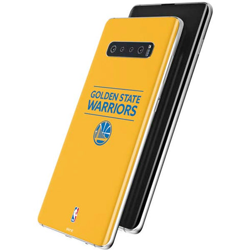 NBA Golden State Warriors Standard - Yellow Galaxy S10 Plus Skin