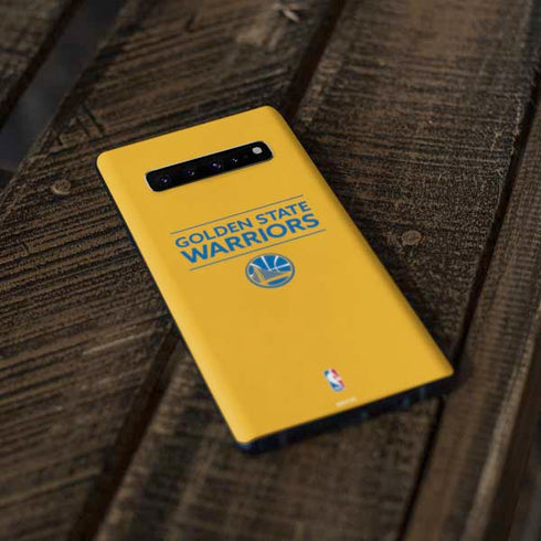 NBA Golden State Warriors Standard - Yellow Galaxy S10 Plus Skin