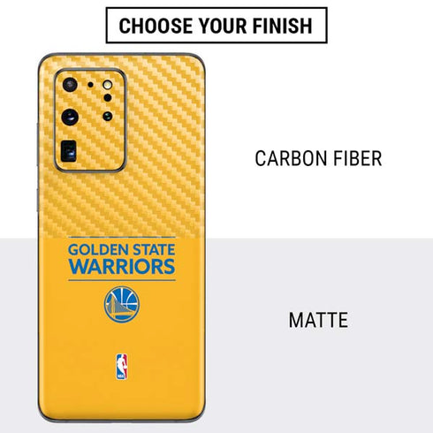 NBA Golden State Warriors Standard - Yellow Galaxy S20 Ultra 5G Skin