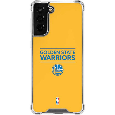 NBA Golden State Warriors Standard - Yellow Galaxy S21 FE Clear Case