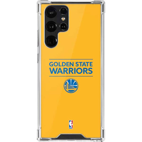 NBA Golden State Warriors Standard - Yellow Galaxy S22 Ultra Clear Case