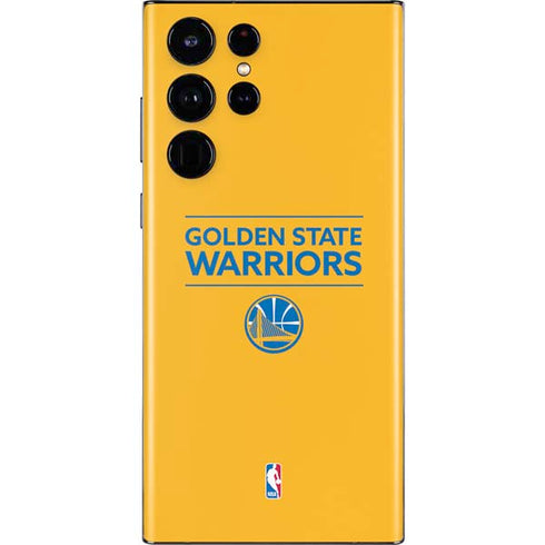 NBA Golden State Warriors Standard - Yellow Galaxy S22 Ultra Skin