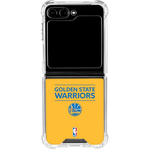NBA Golden State Warriors Standard - Yellow Galaxy Z Flip5 5G Clear Case