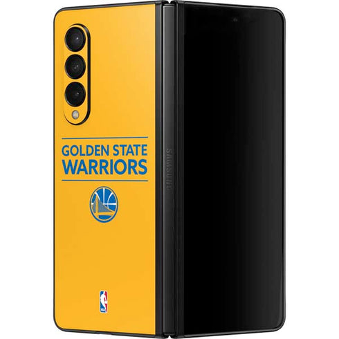 NBA Golden State Warriors Standard - Yellow Galaxy Z Fold3 5G Skin