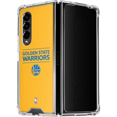 NBA Golden State Warriors Standard - Yellow Galaxy Z Fold4 5G Clear Case