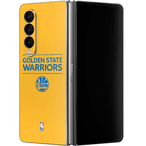 NBA Golden State Warriors Standard - Yellow Galaxy Z Fold4 5G Skin