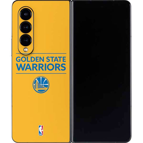 NBA Golden State Warriors Standard - Yellow Galaxy Z Fold4 5G Skin