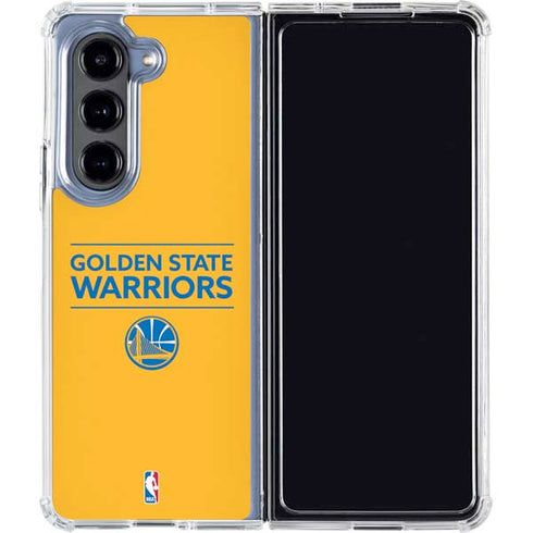 NBA Golden State Warriors Standard - Yellow Galaxy Z Fold5 5G Clear Case