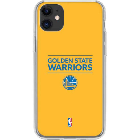 NBA Golden State Warriors Standard - Yellow iPhone 11 Clear Case