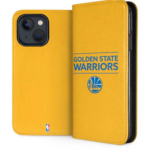 NBA Golden State Warriors Standard - Yellow iPhone 13 Folio Case