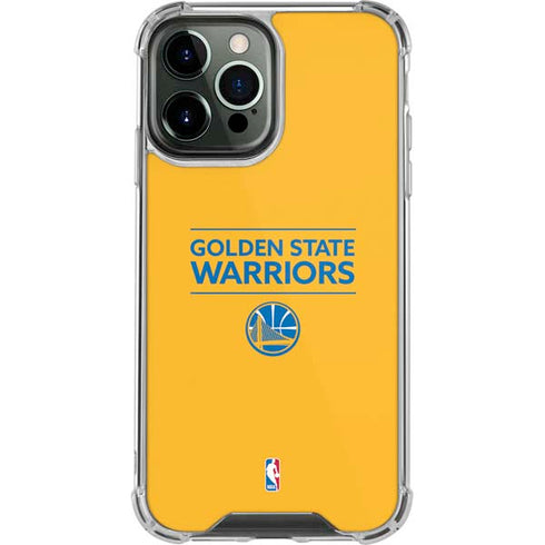 NBA Golden State Warriors Standard - Yellow iPhone 14 Pro Max Clear Case