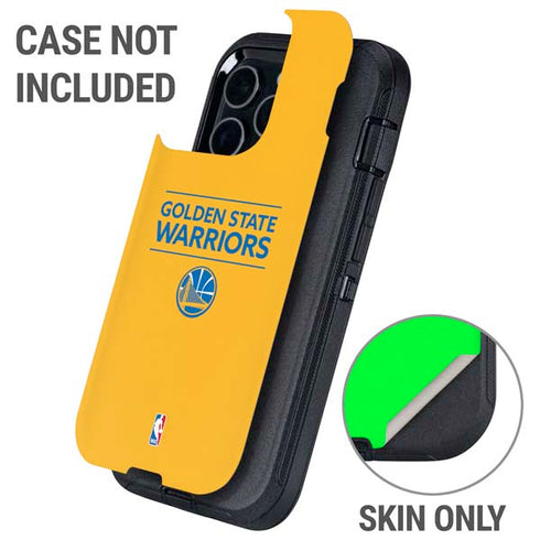 NBA Golden State Warriors Standard - Yellow Otterbox Defender iPhone Skin