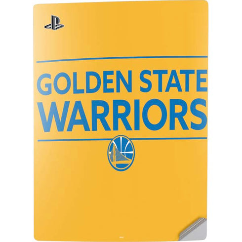 NBA Golden State Warriors Standard - Yellow PS5 Digital Edition Console Skin