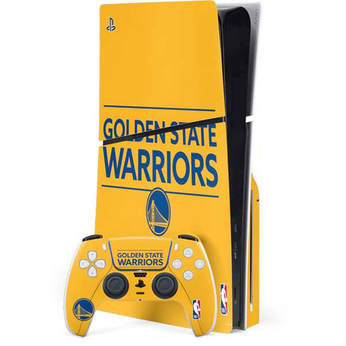 NBA Golden State Warriors Standard - Yellow PS5 Slim Disk Bundle Skin
