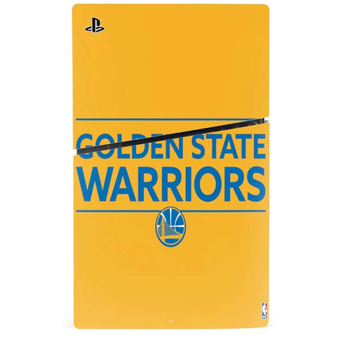 NBA Golden State Warriors Standard - Yellow PS5 Slim Disk Console Skin