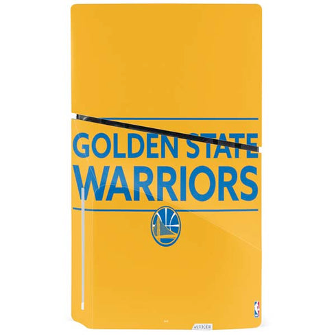 NBA Golden State Warriors Standard - Yellow PS5 Slim Disk Console Skin