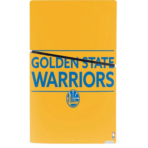 NBA Golden State Warriors Standard - Yellow PS5 Slim Digital Edition Console Skin