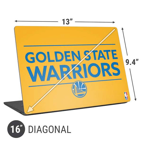 NBA Golden State Warriors Standard - Yellow Universal Laptop 16in (13 x 9.4in) Skin