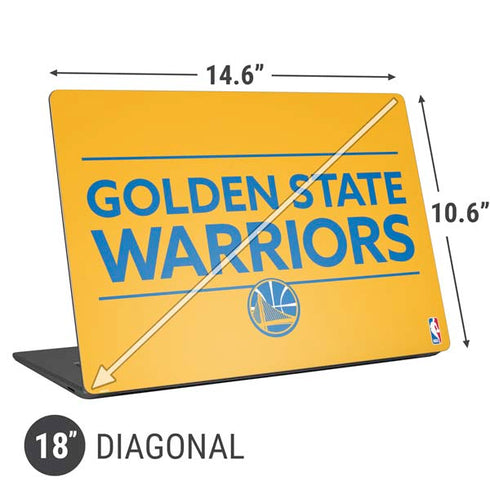 NBA Golden State Warriors Standard - Yellow Universal Laptop 18in (14.6 x 10.6in) Skin