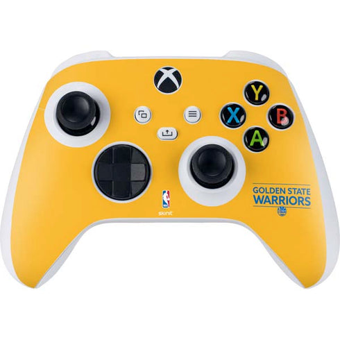 NBA Golden State Warriors Standard - Yellow Xbox Series S Controller Skin