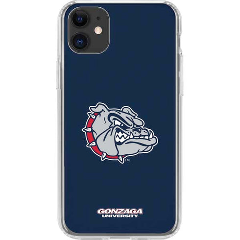 Gonzaga University Bulldog Logo iPhone 11 Clear Case