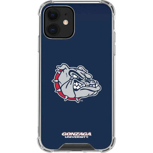 Gonzaga University Bulldog Logo iPhone 12 Clear Case